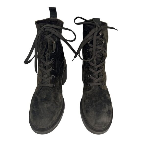 Gianvito Rossi Suede Combat Boots - Picture 4 of 8